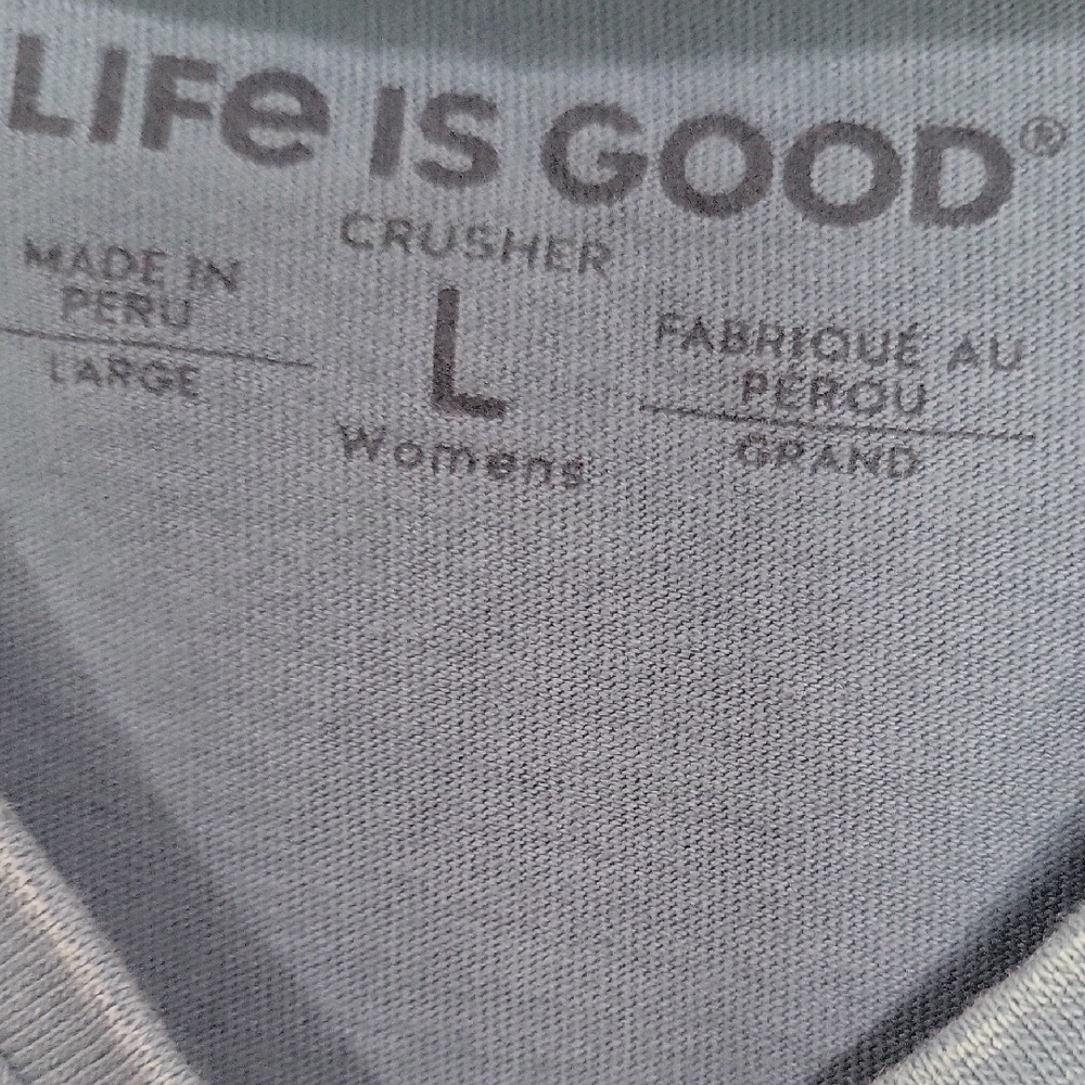 Life is Good Blue Sunflower Women's Top - Picture 3 of 5